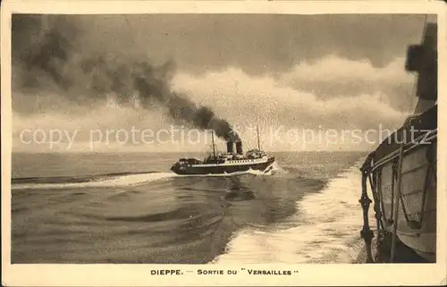 Dampfer Oceanliner Dieppe Sortie du Versailles Kat. Schiffe