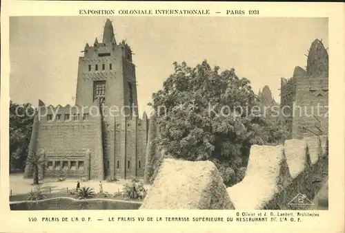 Exposition Coloniale Internationale Paris 1931 Palais de L A.O.F.  Kat. Expositions