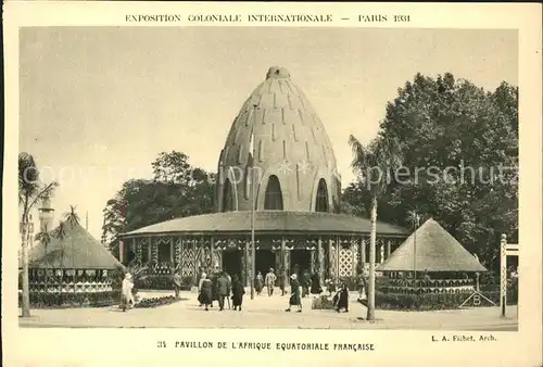 Exposition Coloniale Internationale Paris 1931 Pavillon de l Afrique Equatoriale Francaise Kat. Expositions