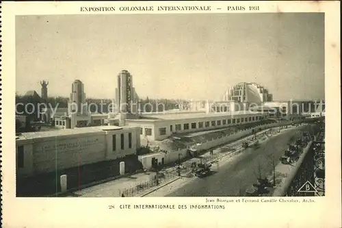 Exposition Coloniale Internationale Paris 1931 Cite internationale des informations Kat. Expositions