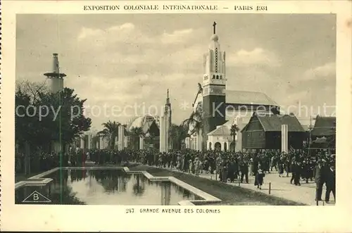 Exposition Coloniale Internationale Paris 1931 Grande avenue des colonies Kat. Expositions