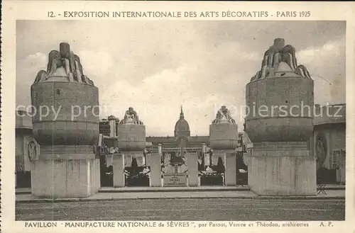 Exposition Arts Decoratifs Paris 1925 Pavillon Manufacture Nationale de Sevres  Kat. Expositions