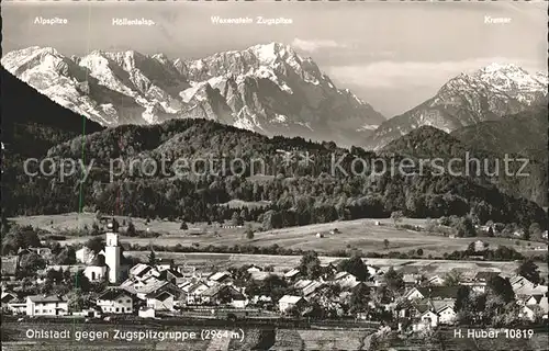 Foto Huber H. Nr. 10819 Ohlstadt Zugspitzgruppe  Kat. Fotografie