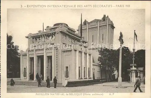 Exposition Arts Decoratifs Paris 1925 Pavillon national de Belgique Kat. Expositions