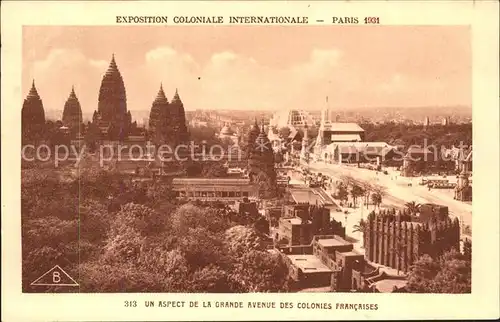 Exposition Coloniale Internationale Paris 1931 Grande Avenue des Colonies Francaises Kat. Expositions