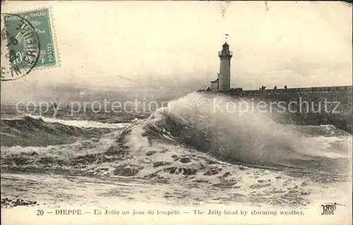 Leuchtturm Lighthouse Dieppe Jetee  Kat. Gebaeude