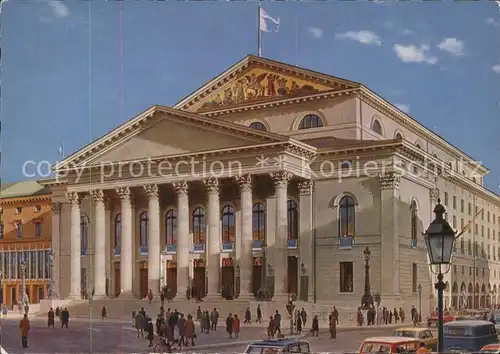 Theatergebaeude Muenchen Nationaltheater Lengauer Karte Nr. 885 a Kat. Gebaeude