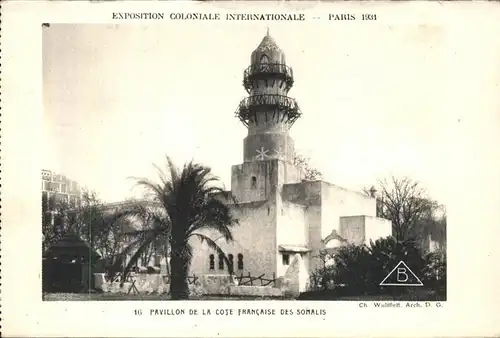 Exposition Coloniale Internationale Paris 1931 Pavillon de la Coje Francaise des Somalis Kat. Expositions