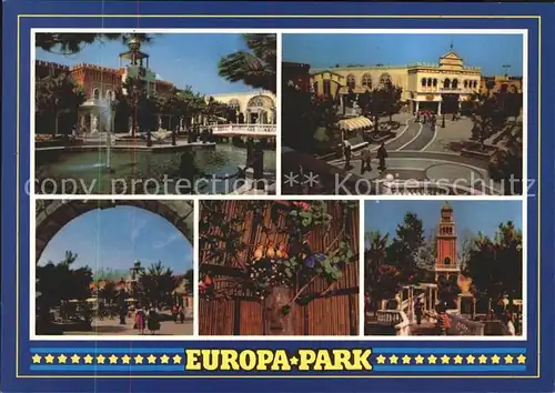 Vergnuegungspark Europa Park Piazza Ital. Stadtteil Elektronische Vogelschau Kat. Vergnuegungsparks