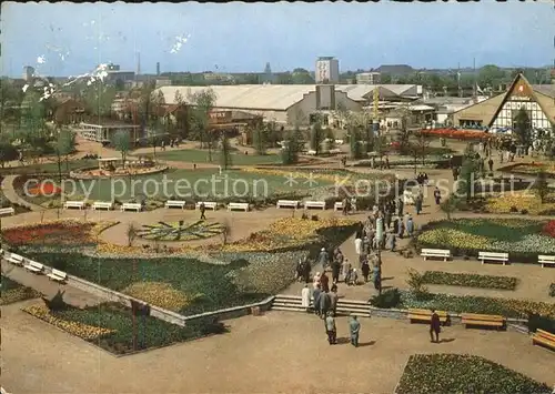 Bundesgartenschau Dortmund Blumengarten Brunnenhof Industrieschau  Kat. Expositions