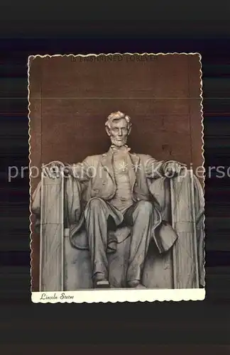 Politiker Abraham Lincoln Statue Lincoln Memorial  Kat. Politik