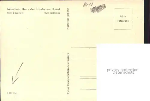 Verlag HDK Nr. 503 Fritz Bayerlein Burg Kallmuenz Kat. Verlage