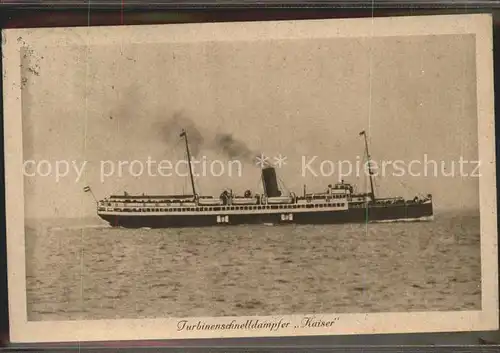 Dampfer Oceanliner Turbinenschnelldampfer Kaiser  Kat. Schiffe