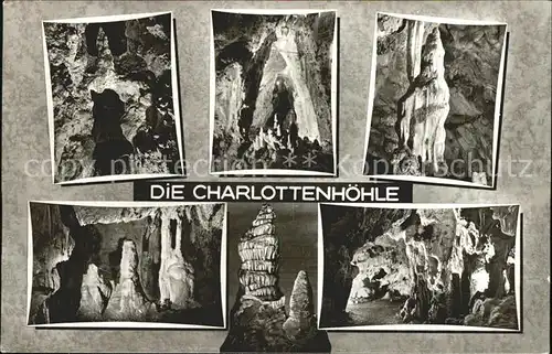 Hoehlen Caves Grottes Charlottenhoehle Heidenheim Kat. Berge