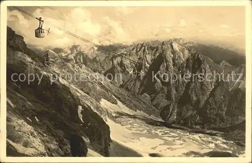 Seilbahn Bayerische Zugspitzbahn Wettersteingebirge / Bahnen /