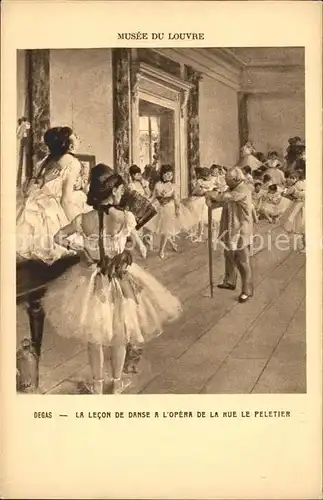 Ballett Degas Lecon de danse Opera de la Rue le Peletier  Kat. Tanz
