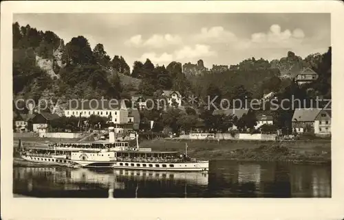 Dampfer Seitenrad Dresden Saechsische Schweiz Rathen  Kat. Schiffe