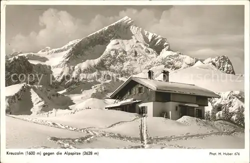 Foto Huber H. Nr. 676 Kreuzalm Alpspitze Kat. Fotografie