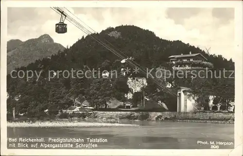 Foto Herpich M. Nr. 398 Bad Reichenhall Predigtstuhlbahn Talstation Alpengaststaette Schroffen Kat. Fotografie