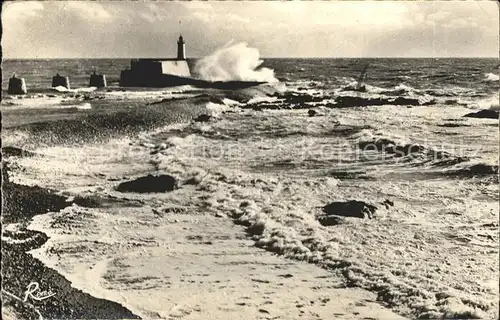 Leuchtturm Lighthouse Sables D Olonne Vendee Tempete Chaume Kat. Gebaeude