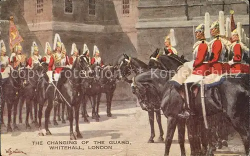 Leibgarde Wache Horse Guards Changing Guard Whitehall London  / Polizei /