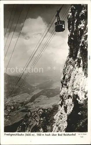 Foto Huber H. Nr. 1043 Seilbahn Predigtstuhlbahn Bad Reichenhall  Kat. Fotografie