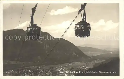 Seilbahn Bad Reichenhall Predigtstuhlbahn Wagenkreuzung / Bahnen /