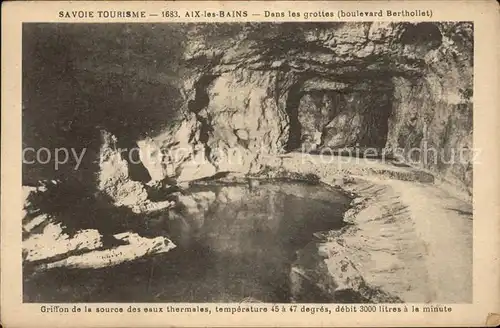 Hoehlen Caves Grottes Aix les Bains  Kat. Berge