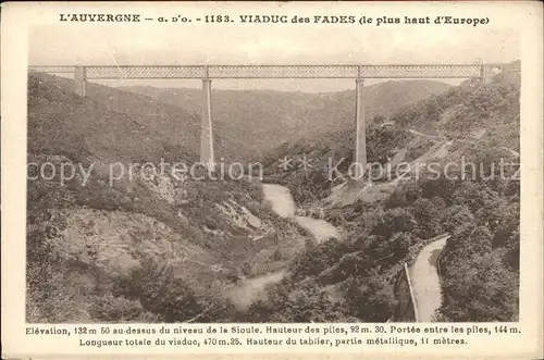 Viadukte Viaduc Auvergne Viaduc des Fades  Kat. Bruecken