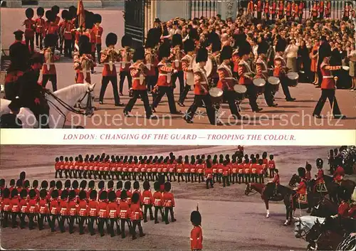 Leibgarde Wache London Changing Guard Troopinf the Colour / Polizei /