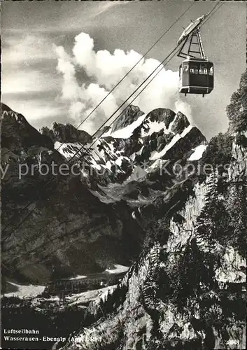 Seilbahn Wasserauen-Ebenalp Faehlentuerme Altmann / Bahnen /