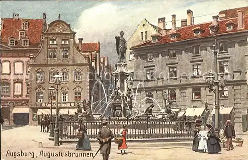 Verlag Wiedemann WIRO Nr. 2150 A Augsburg Augustusbrunnen Kat. Verlage