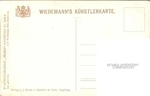 Verlag Wiedemann WIRO Nr. 2150 A Augsburg Augustusbrunnen Kat. Verlage