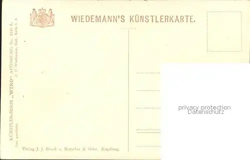 Verlag Wiedemann WIRO Nr. 2146 A Augsburg Partie beim Unteren Graben  Kat. Verlage