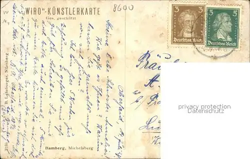 Verlag WIRO Wiedemann Nr. 2188 Bamberg Michelsberg Kat. Verlage