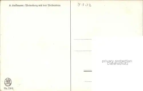 Hoffmann Heinrich Weinsberg Weibertreu Nr. 739  Kat. Kuenstlerkarte
