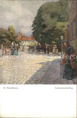 Kuenstlerkarte R. Poeschmann Sommernachmittag Nr. 236 Dresdner Kuenstlerkarten Kat. Kuenstlerkarte