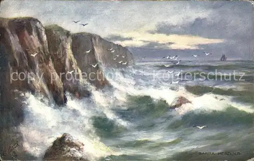 Verlag Tucks Oilette Nr. 7280 Bara Head Scottish Rough Seas N.B.  Kat. Verlage