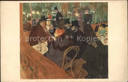 Kuenstlerkarte Henri de Toulouse Loutree At the Moulin Rouge Nr. 233 Kat. Kuenstlerkarte