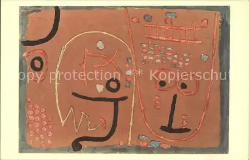 Kuenstlerkarte Paul Klee Duke Leiter Not Alone Nr. 899 Kat. Kuenstlerkarte