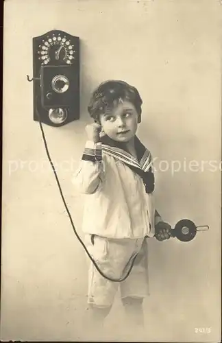 Telefon Kind Junge Matrosenanzug  Kat. Technik