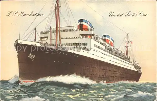 Dampfer Oceanliner S.S. Manhattan  Kat. Schiffe