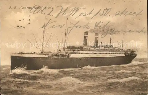 Dampfer Oceanliner S.S. George Washington  Kat. Schiffe