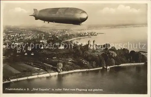 Zeppelin Graf Zeppelin Friedrichshafen Fliegeraufnahme Kat. Flug