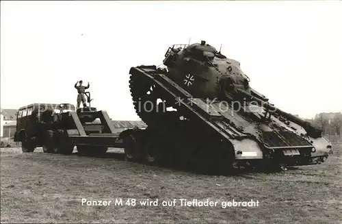 Panzer Tank Panzer M 48 Tieflader Bundeswehr  / Militaria /