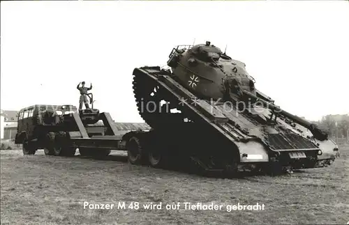Panzer Tank Panzer M 48 Tieflader Bundeswehr / Militaria /
