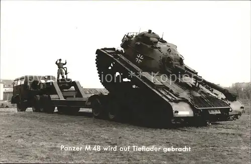 Panzer Tank Panzer M 48 Tieflader Bundeswehr  / Militaria /