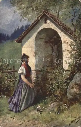 Hoffmann Heinrich Am Bildstoecki Schwarzwald  Kat. Kuenstlerkarte