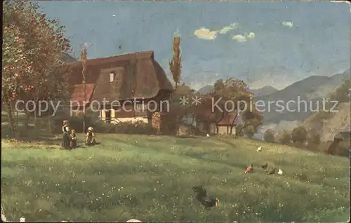 Hoffmann Heinrich Schwarzwaldhaus auf der Hoehe  Kat. Kuenstlerkarte