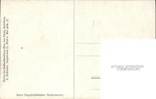 Hoffmann Heinrich Reichenweier Vogesen  Kat. Kuenstlerkarte